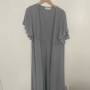 (3X) NEW Bridesmaids tie dress, long and silky.